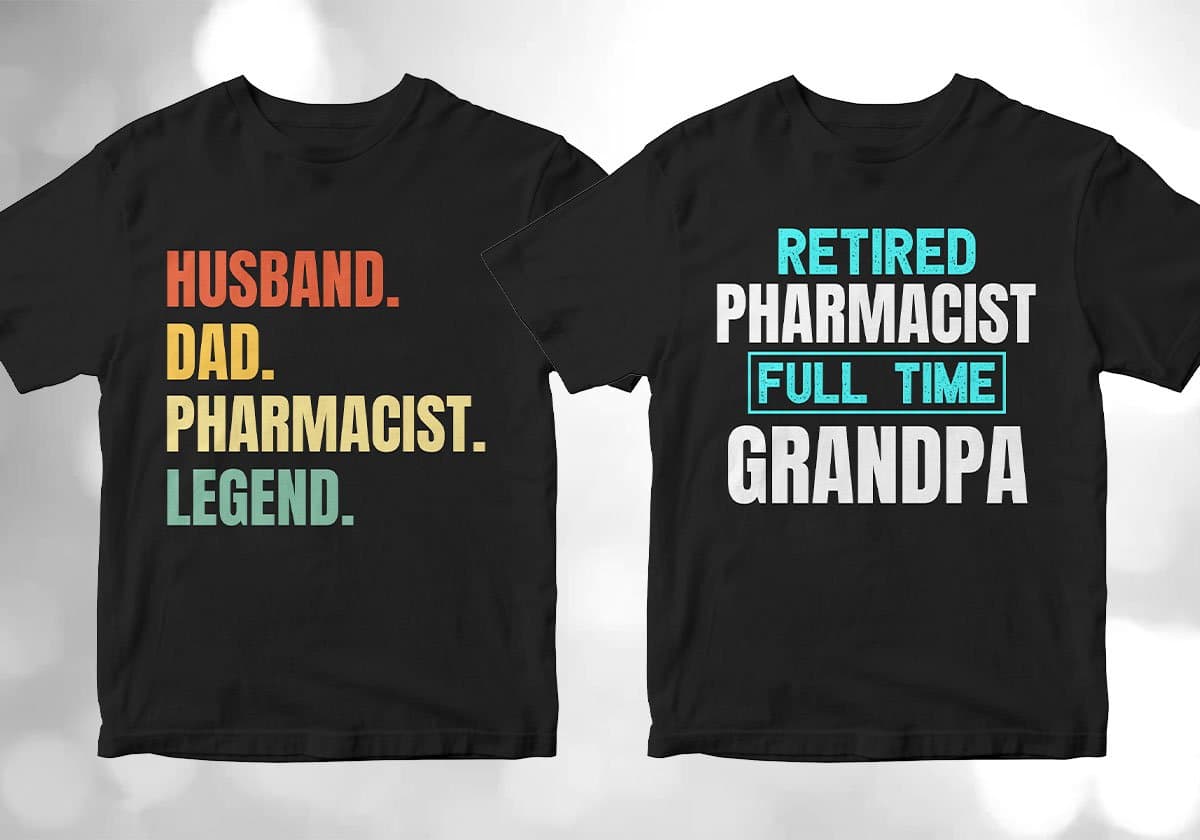 Pharmacist 25 Editable T-shirt Designs Bundle