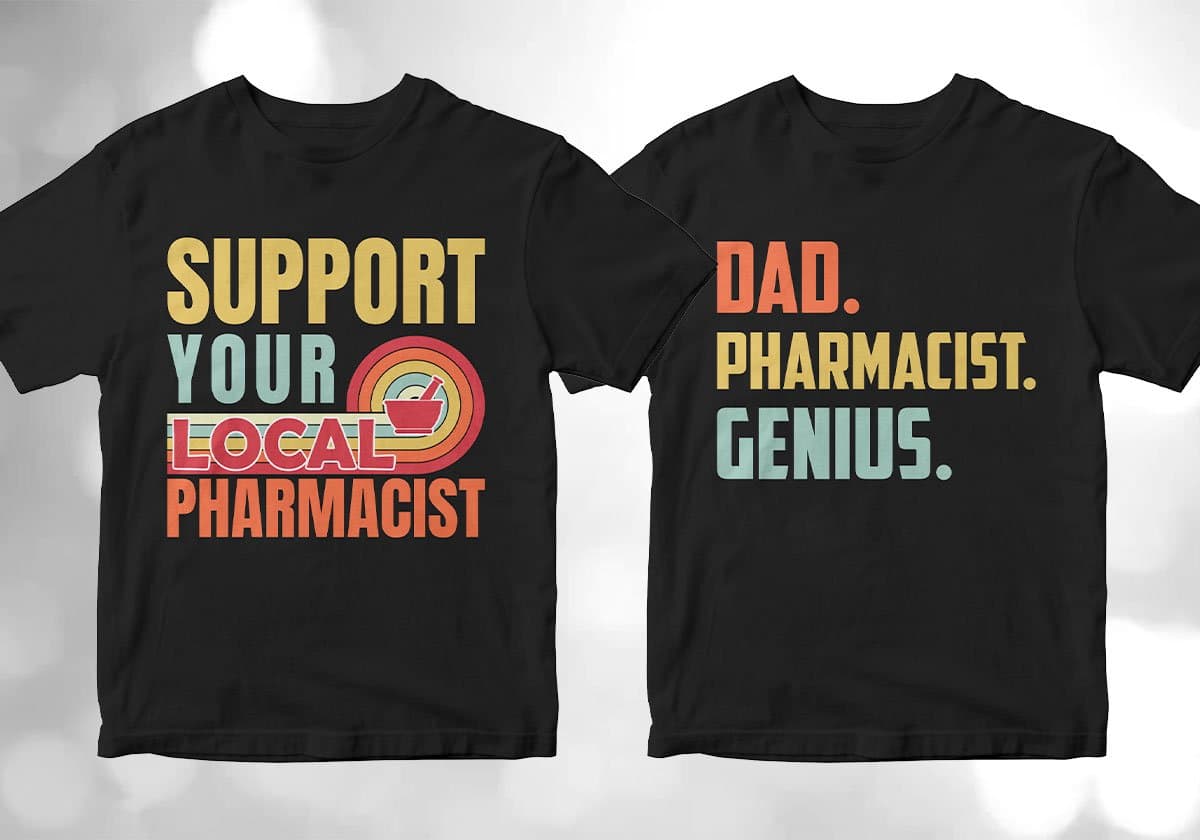 Pharmacist 25 Editable T-shirt Designs Bundle