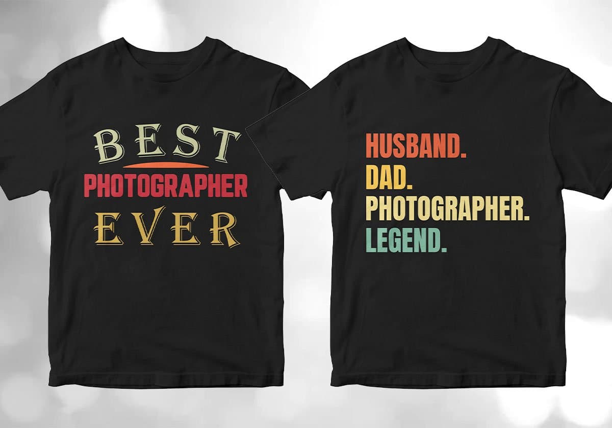 Photographer 25 Editable T-shirt Designs Bundle