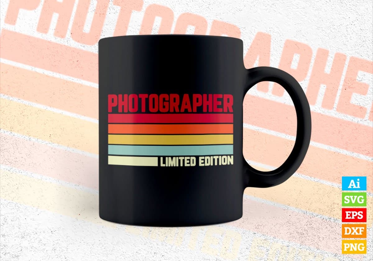 Photographer Limited Edition Editable Vector T-shirt Designs Png Svg Files