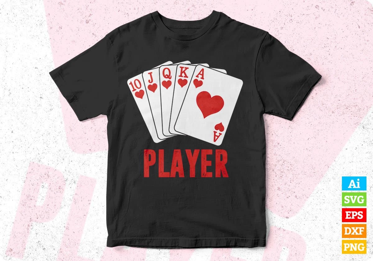 Player T shirt Design In Svg Cutting Printable Files