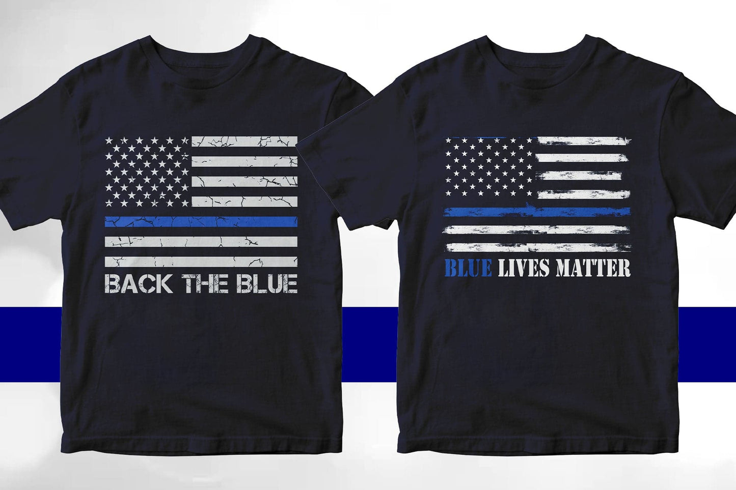 Police 50 Editable T-shirt Designs Bundle Part 1