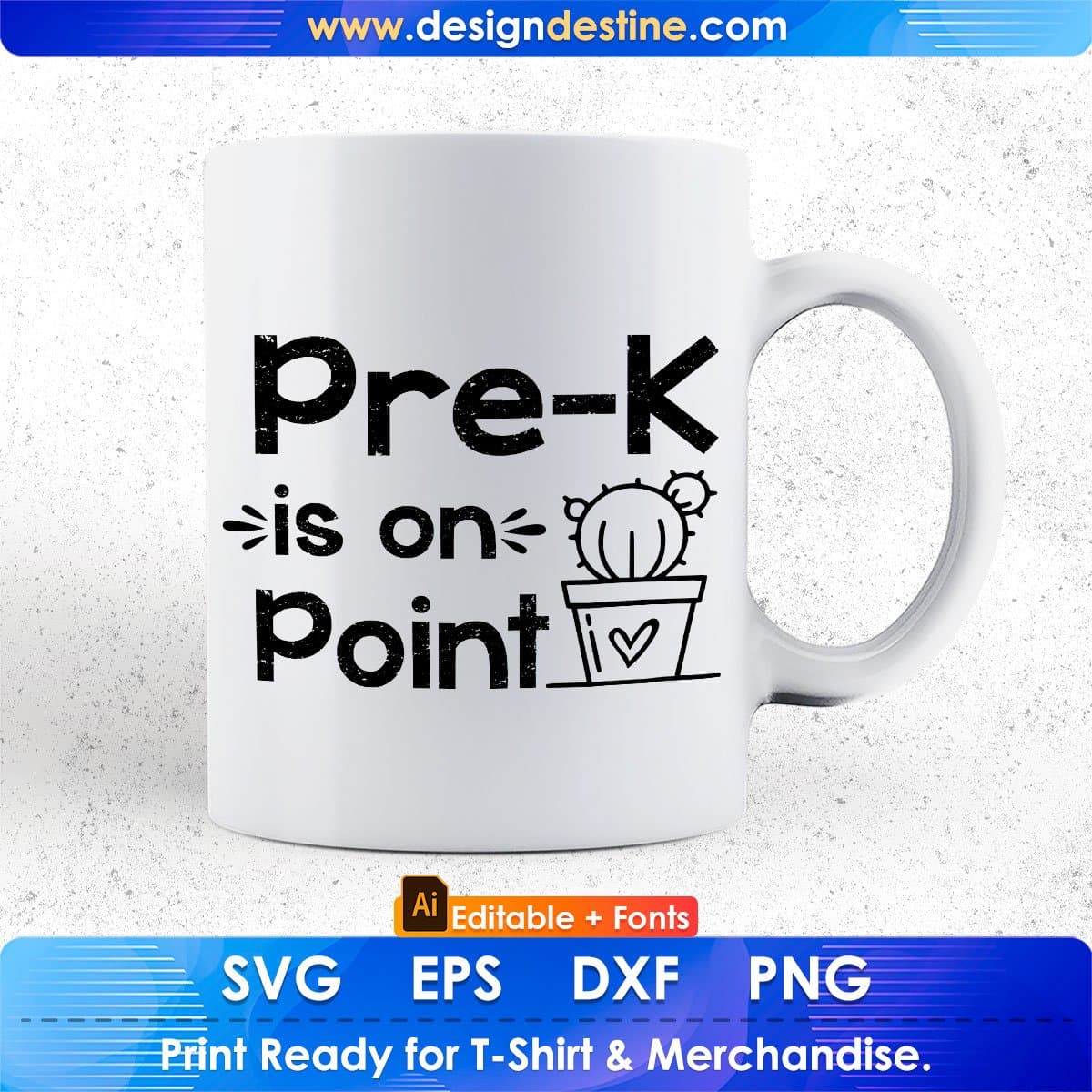 Pre-K Is On Point Teacher's day Editable T shirt Design In Ai Svg Png Cutting Printable Files