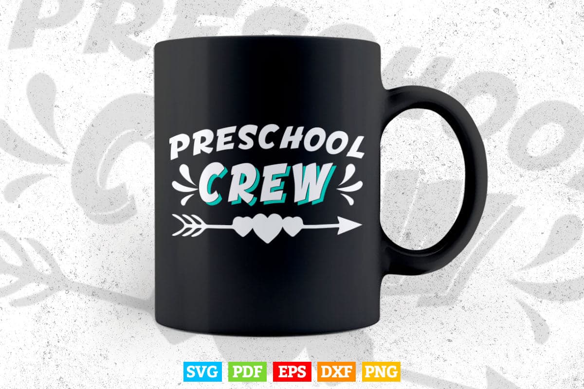 Preschool Crew Teacher's Day Svg T shirt Design.