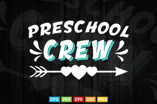 Preschool Crew Teacher's Day Svg T shirt Design.