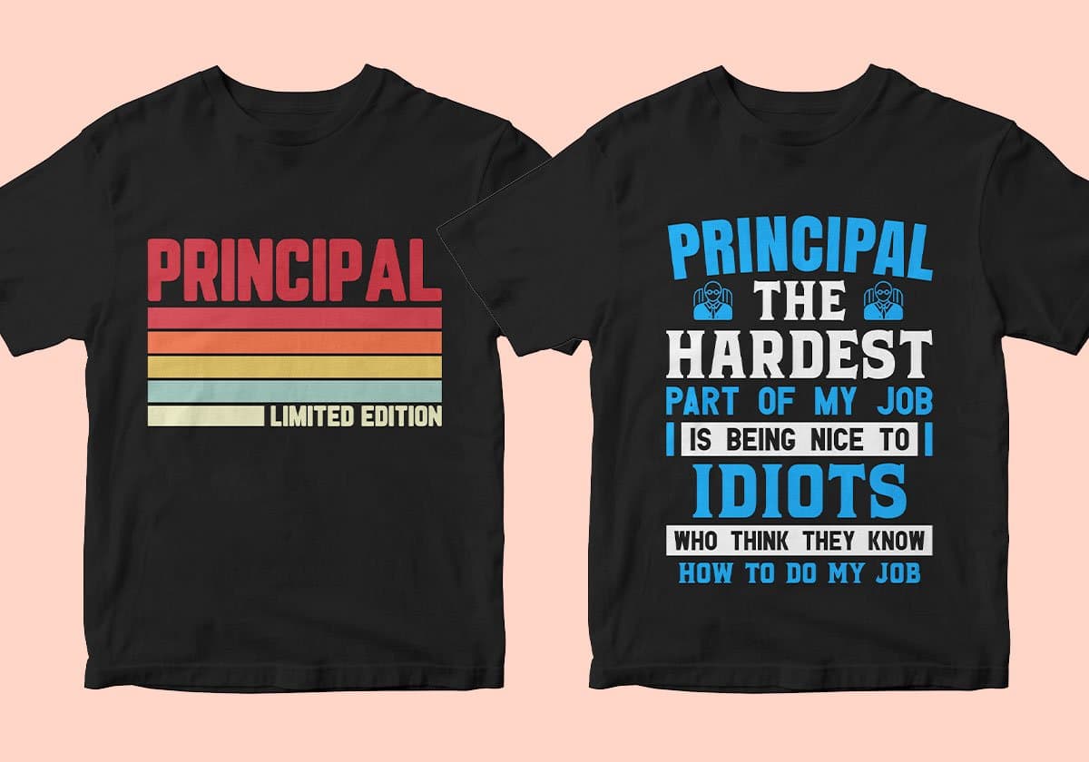 Principal 25 Editable T-shirt Designs Bundle