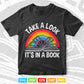 Rainbow Reading Book Lover Svg Png Cut Files.