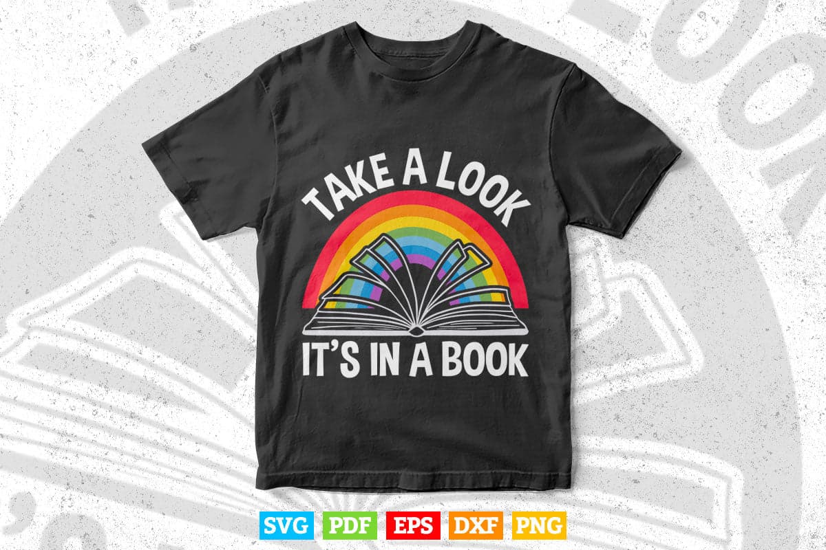 Rainbow Reading Book Lover Svg Png Cut Files.