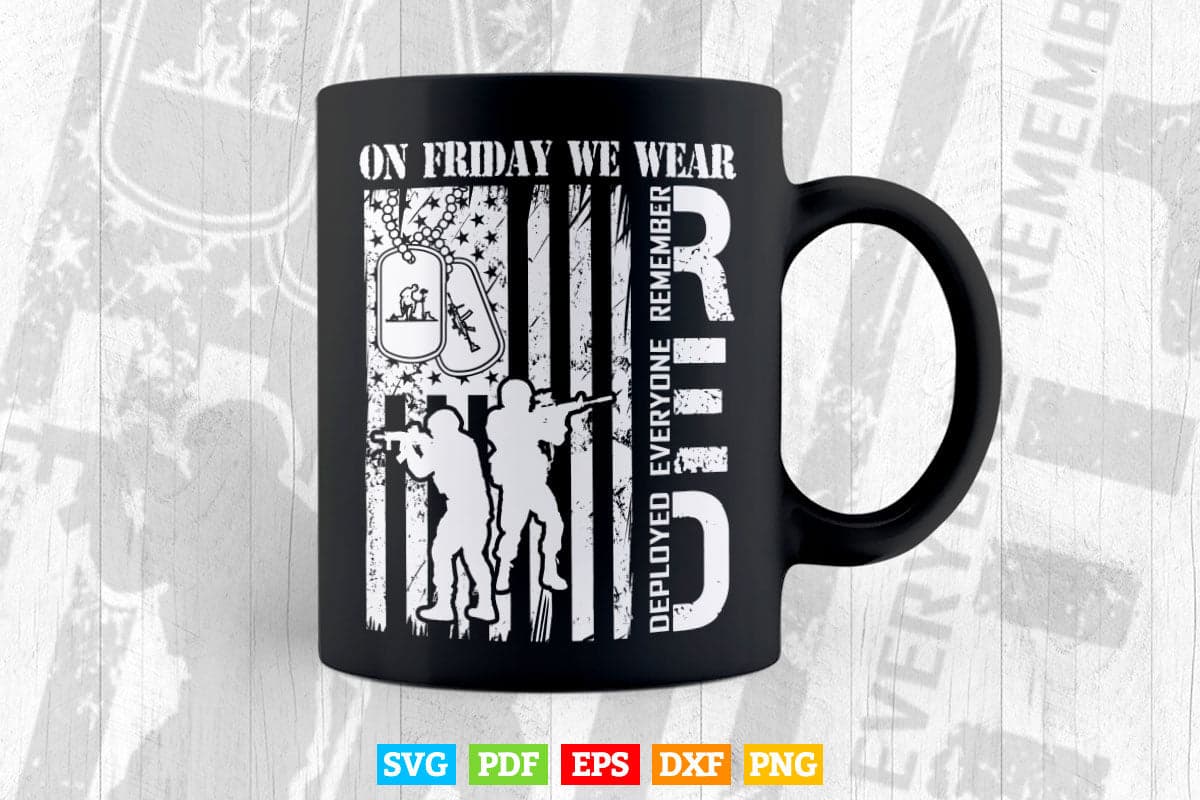 Red Friday Military On Friday We Wear Red Veteran Gift Svg Png Cut Files.