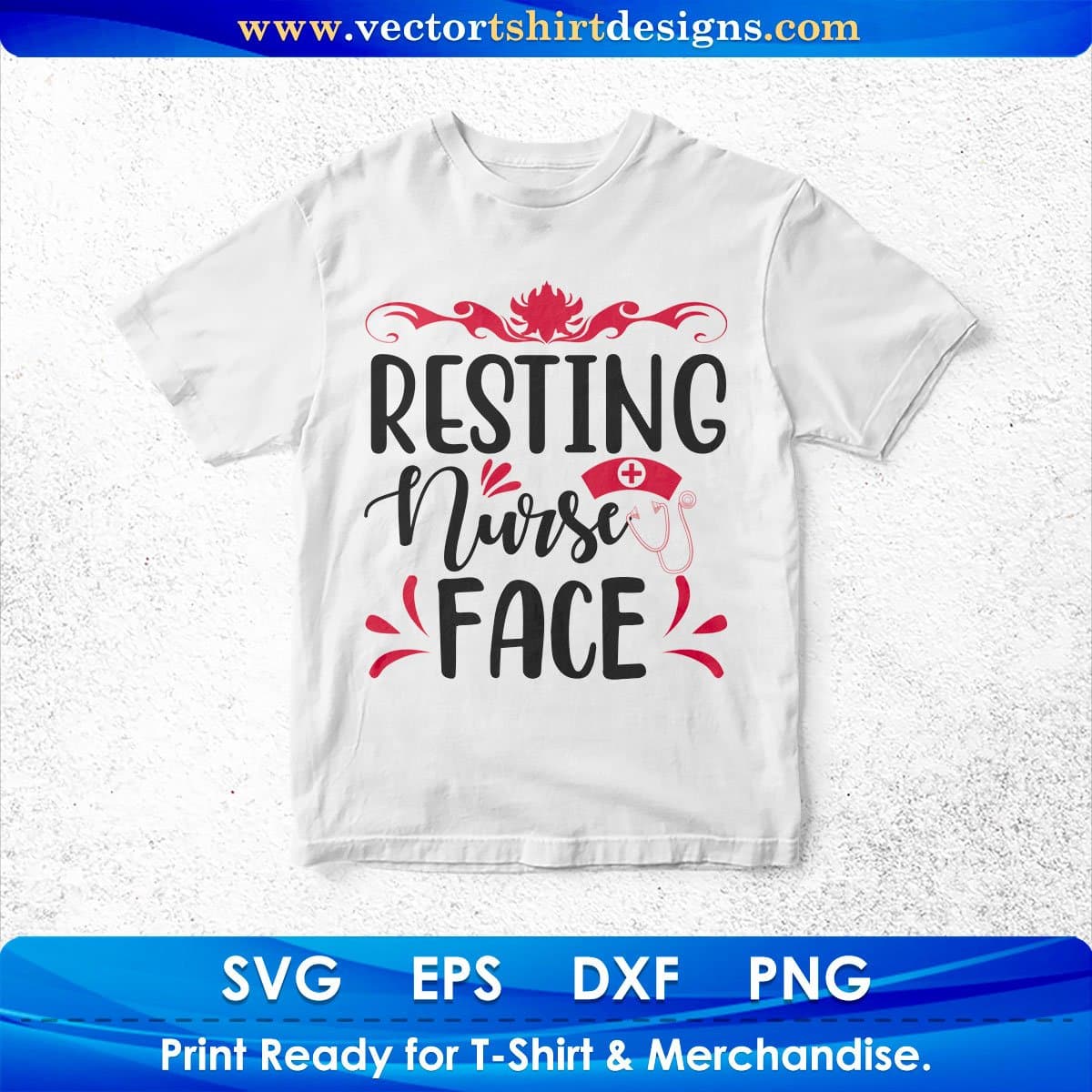 Resting Nurse Face Nursing T shirt Design In Svg Png Cutting Printable Files