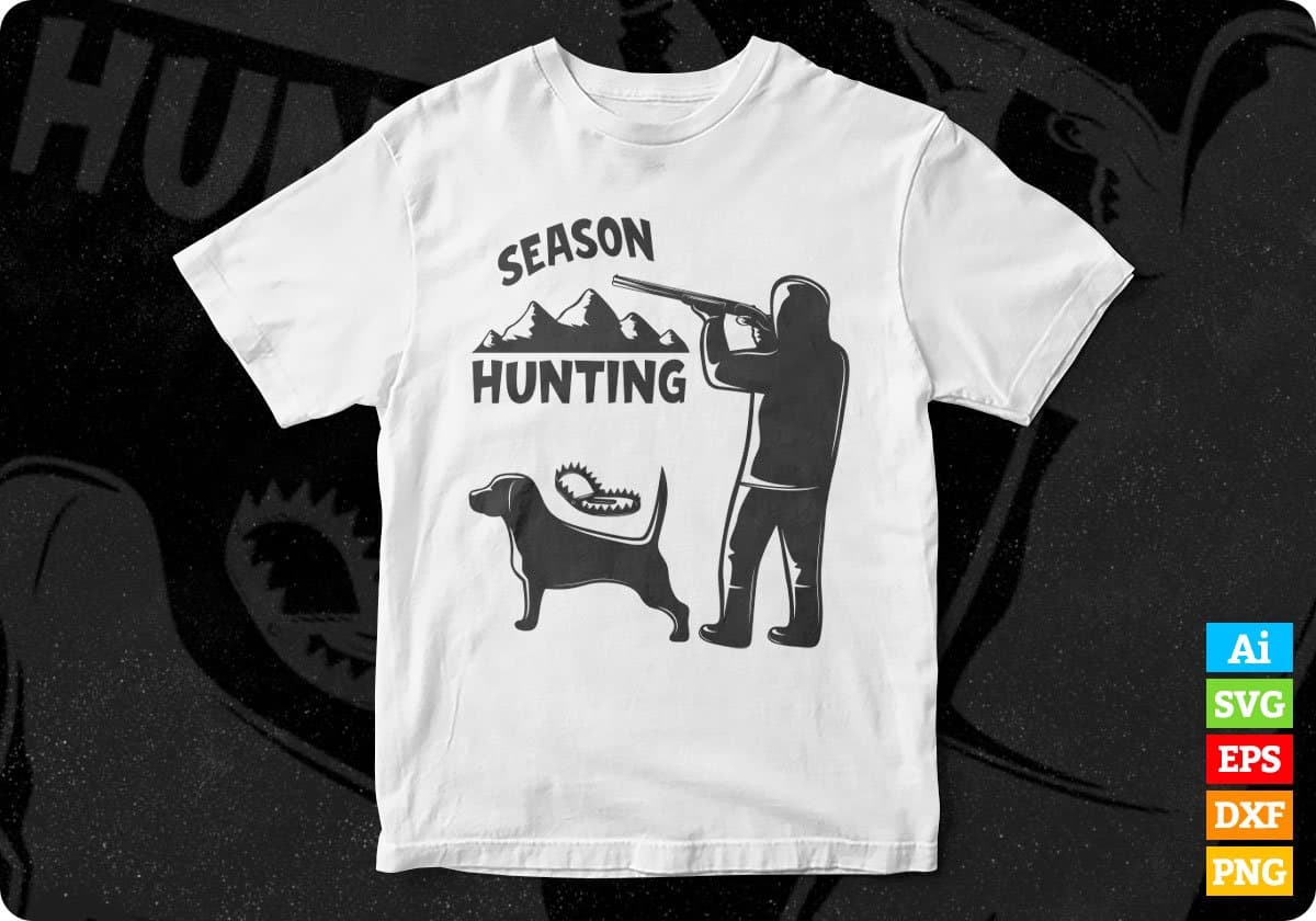 Season Hunting T shirt Design In Svg Png Cutting Printable Files