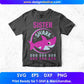 Sister Shark T shirt Design In Png Svg Cutting Printable Files