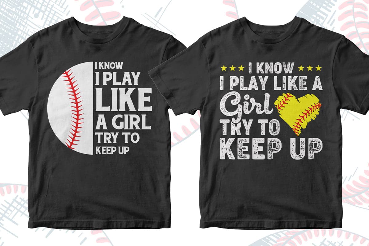Softball 50 Editable T-shirt Designs Bundle Part 1