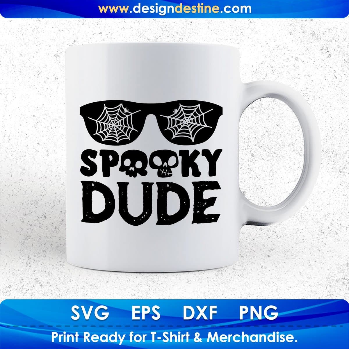 Spooky Dude Ghost Spider Halloween T shirt Design In Png Svg Cutting Printable Files