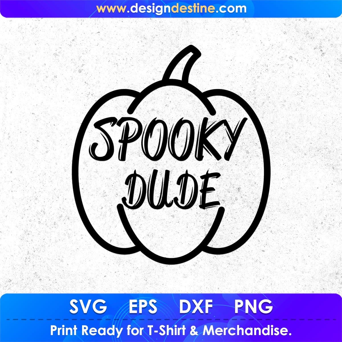 Spooky Dude Halloween T shirt Design In Svg Png Cutting Printable Files