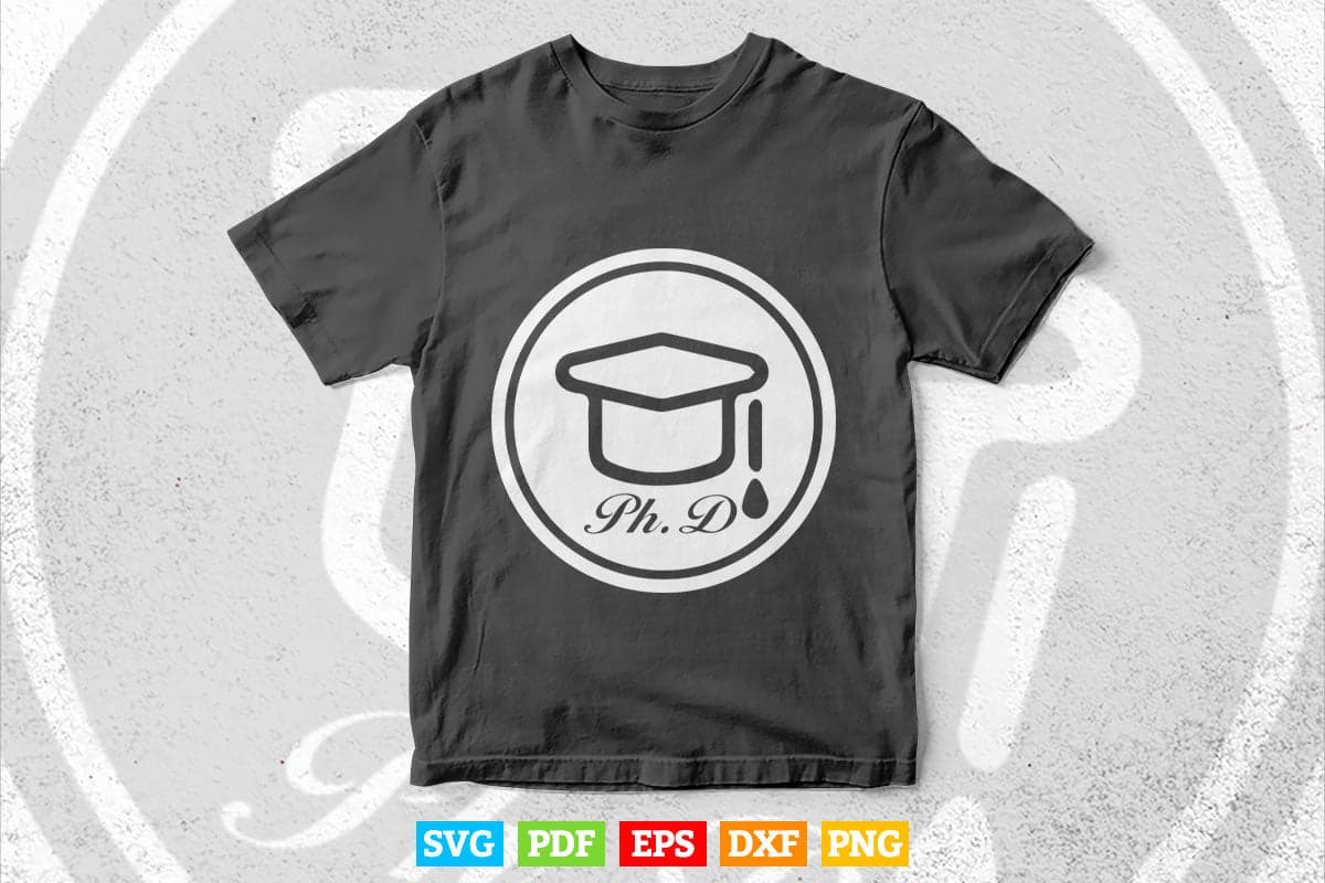 Stylish "ph.D" for Doctors Professors Svg Png Files.