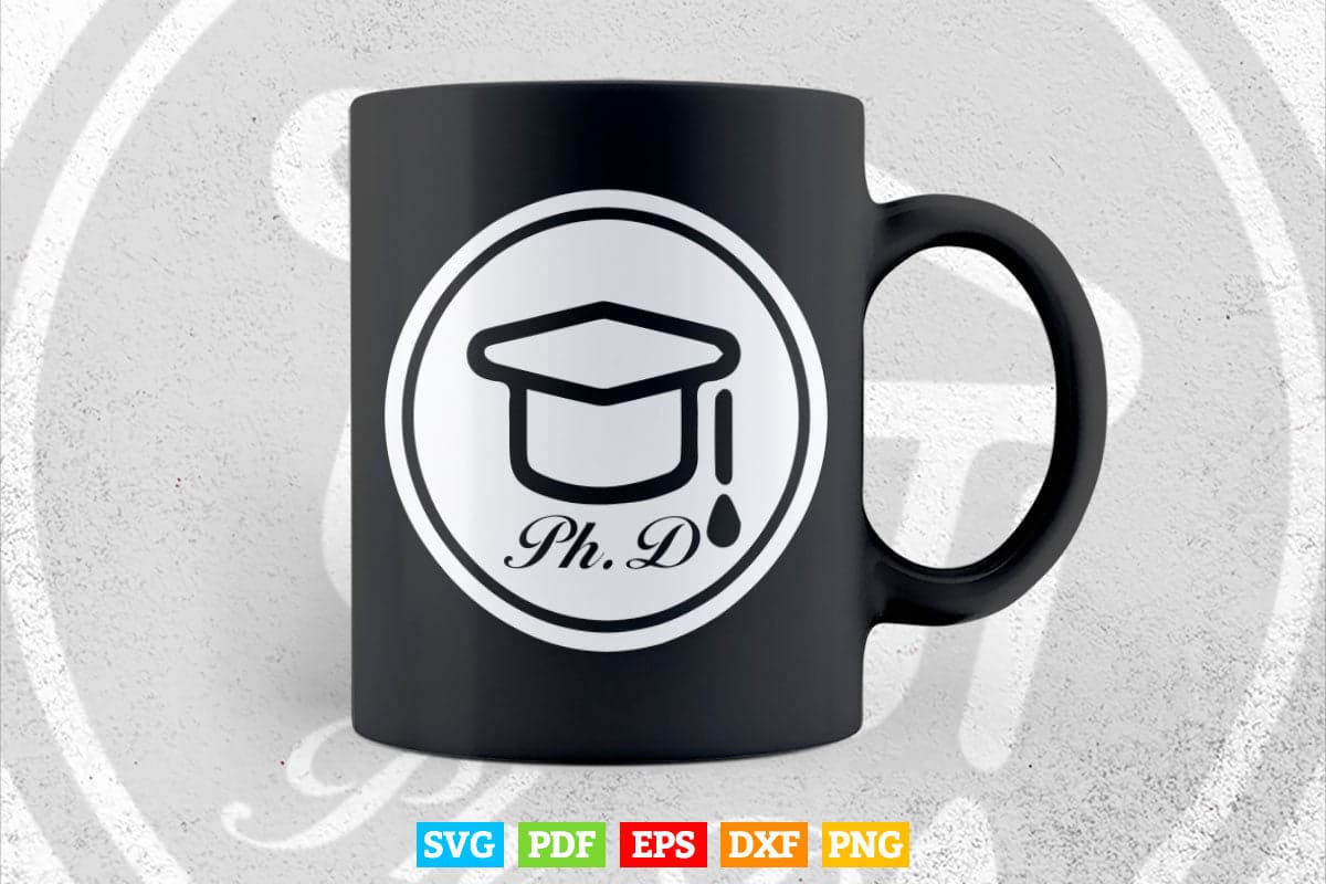Stylish "ph.D" for Doctors Professors Svg Png Files.