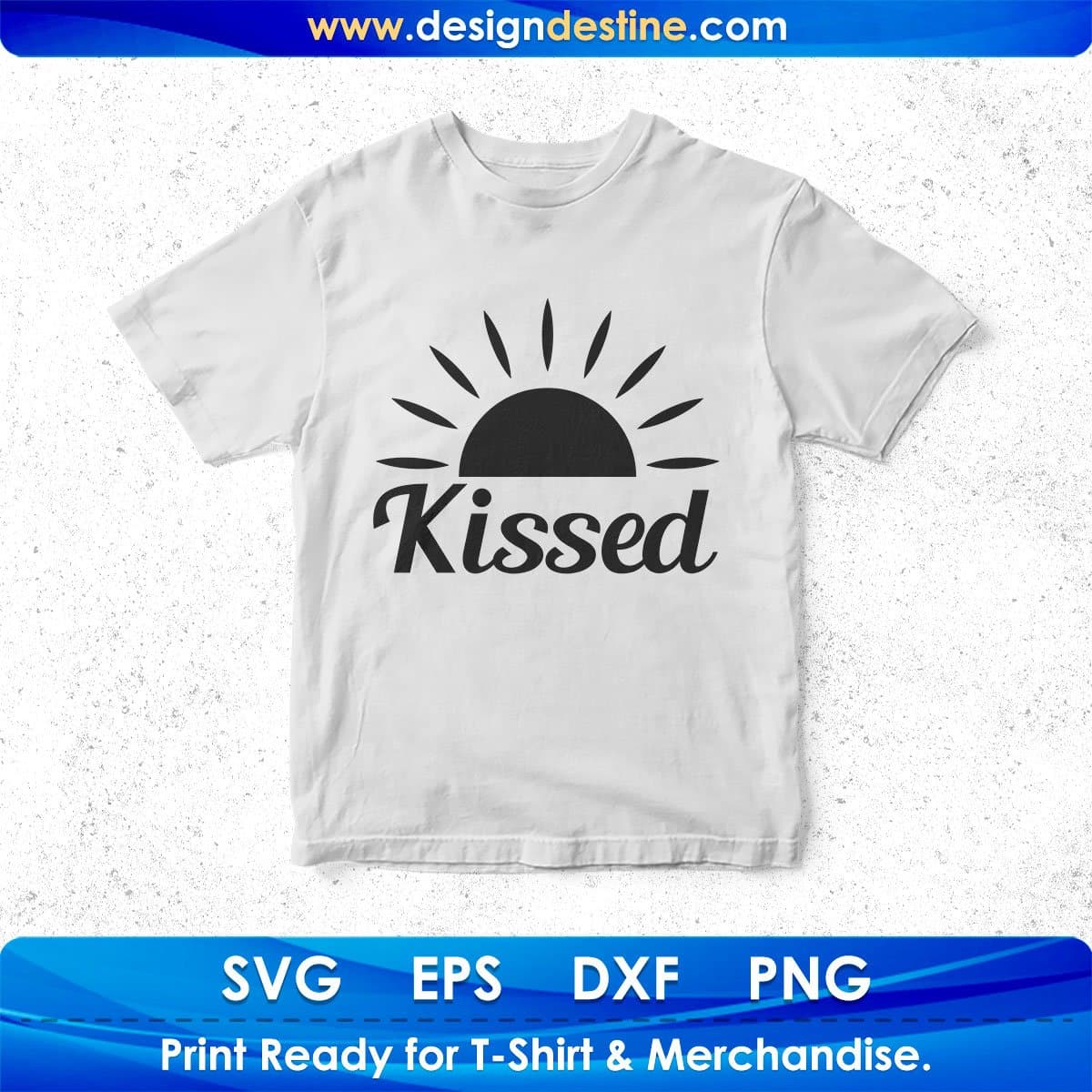 Sun Kissed Summer T shirt Design In Svg Png Cutting Printable Files