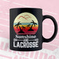Sunshine And Lacrosse Editable Vector T-shirt Design in Ai Svg Png Files