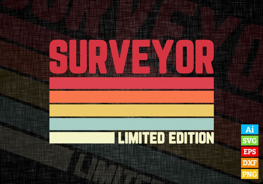 Surveyor Limited Edition Editable Vector T-shirt Designs Png Svg Files