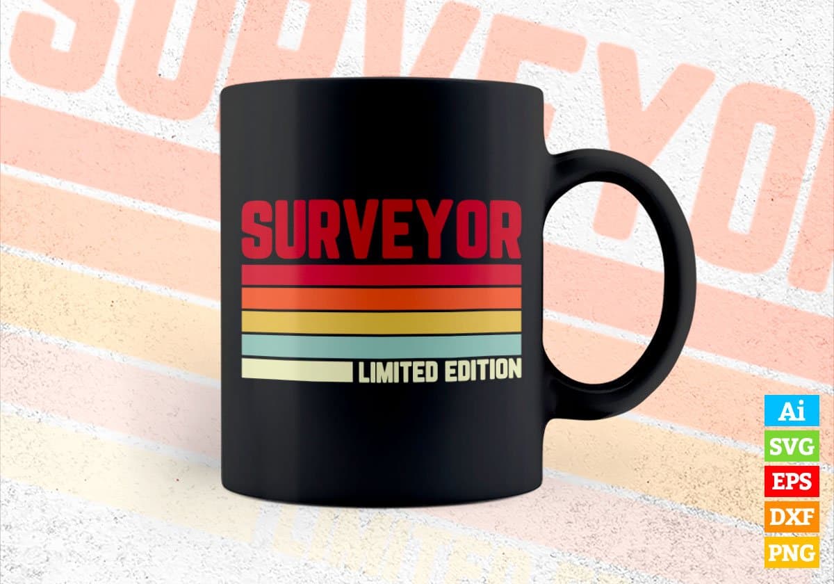 Surveyor Limited Edition Editable Vector T-shirt Designs Png Svg Files