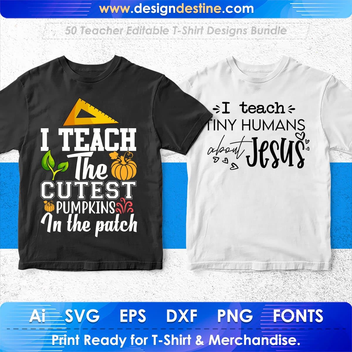 Teacher 50 Editable T-shirt Designs Bundle Part 1