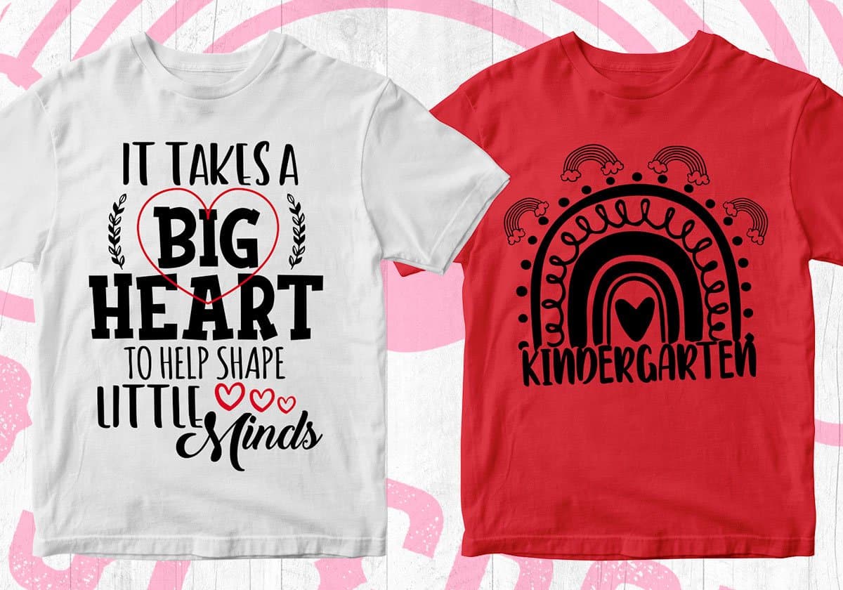 Teacher 50 Editable T-shirt Designs Bundle Part 1
