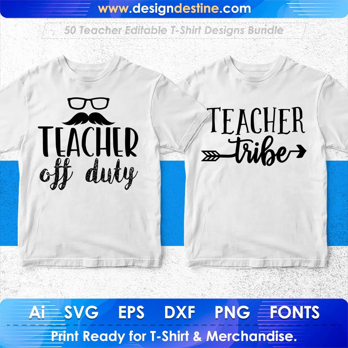 Teacher 50 Editable T-shirt Designs Bundle Part 1