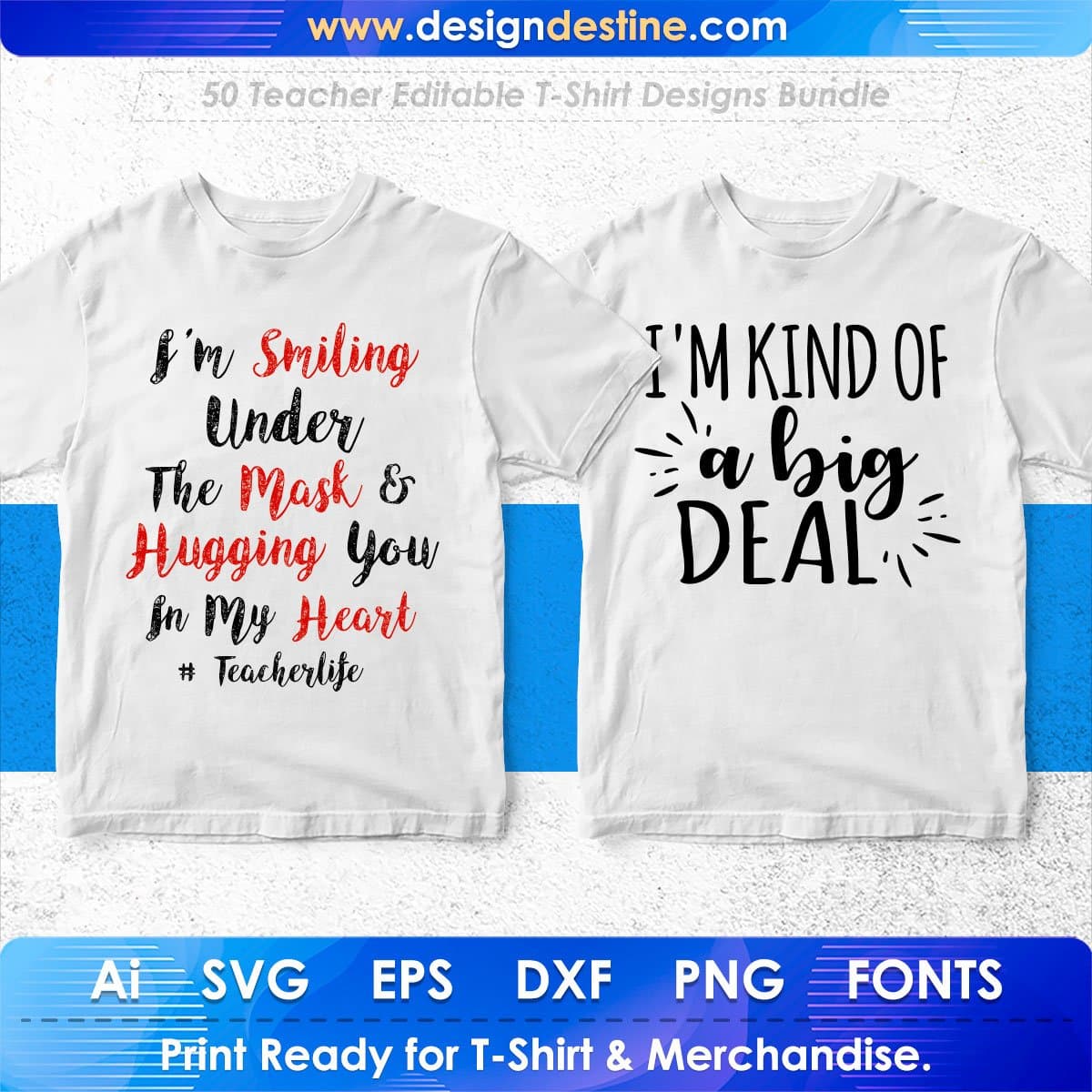 Teacher 50 Editable T-shirt Designs Bundle Part 1