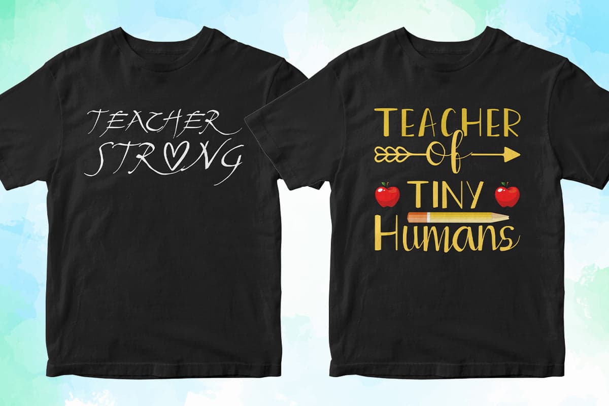 Teacher 50 Editable T-shirt Designs Bundle Part 3