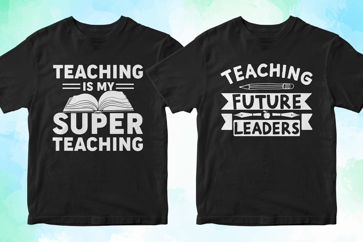 Teacher 50 Editable T-shirt Designs Bundle Part 3