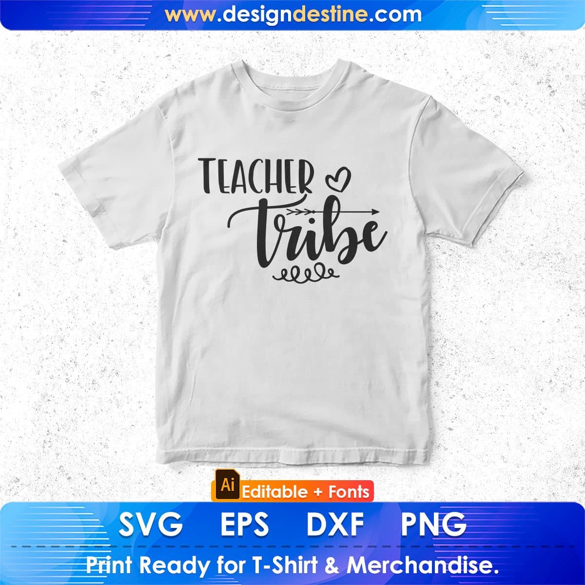 Teacher Tribe Editable T shirt Design In Ai Svg Png Cutting Printable Files
