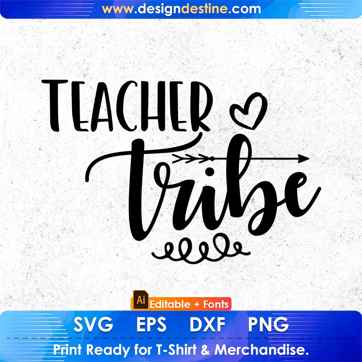 Teacher Tribe Editable T shirt Design In Ai Svg Png Cutting Printable Files