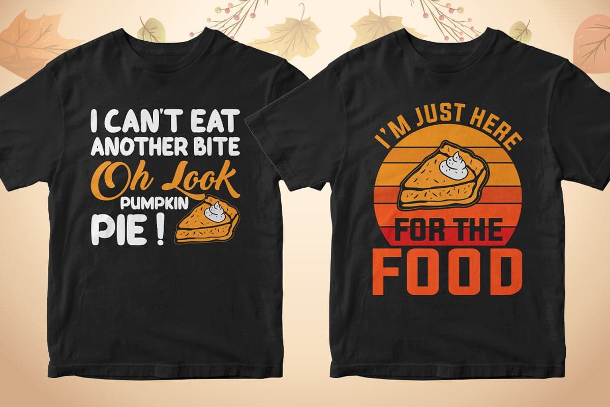 Thanksgiving 50 Editable T-shirt Designs Bundle Part 1