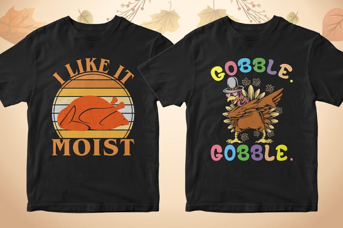 Thanksgiving 50 Editable T-shirt Designs Bundle Part 1