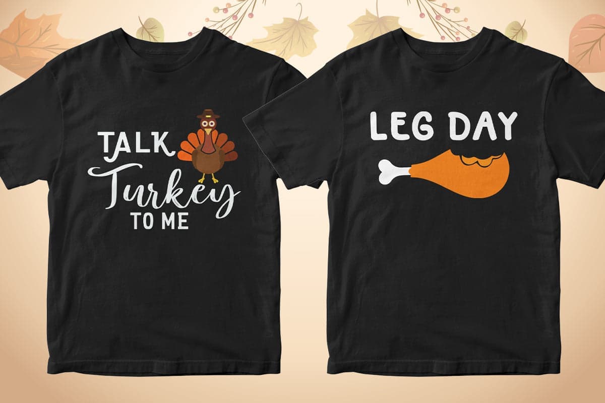 Thanksgiving 50 Editable T-shirt Designs Bundle Part 1