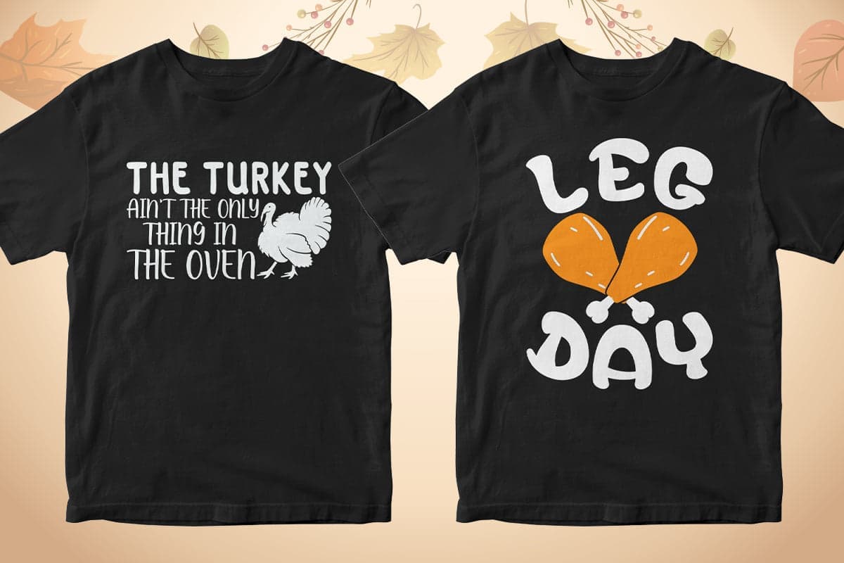 Thanksgiving 50 Editable T-shirt Designs Bundle Part 1