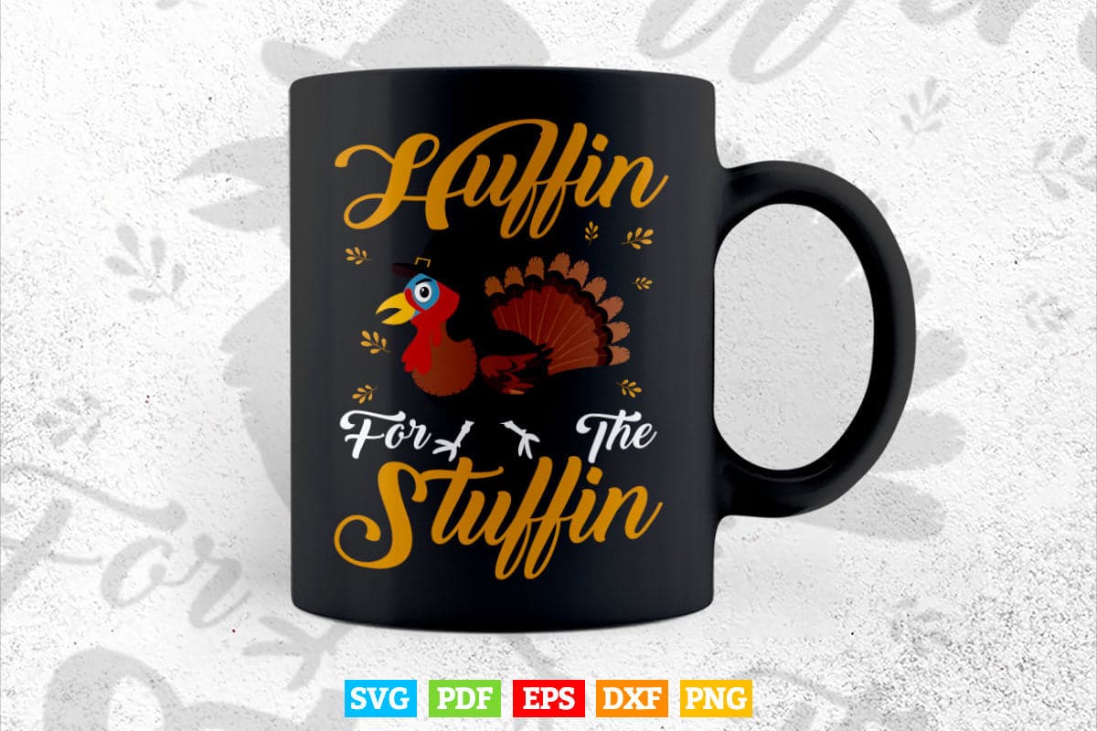 Thanksgiving Turkey Trot Huffin For The Stuffin 5K Svg Png Cut Files.