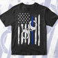 The Blue USA Flag Police Lives Matter Editable Vector T shirt Design in Ai Png Svg Files.