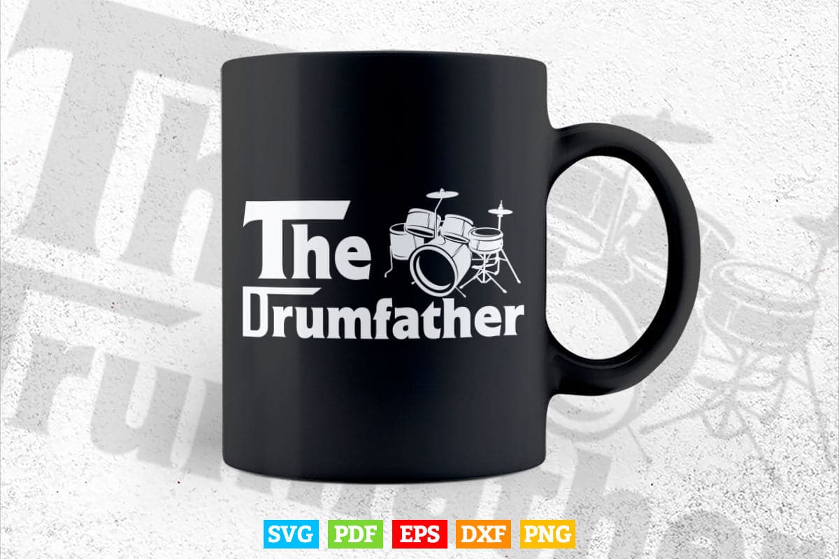 The Drumfather Drumming Svg Cut Files.