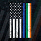 Thin Blue Line Irish American Flag Police Officer gift for St Patrick's Day Editable Vector T shirt Design in Ai Png Svg Files.