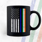 Thin Blue Line Irish American Flag Police Officer gift for St Patrick's Day Editable Vector T shirt Design in Ai Png Svg Files.