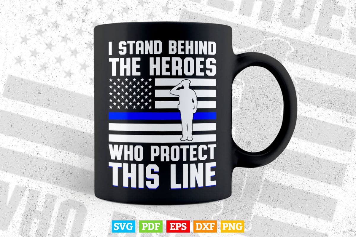 Thin Blue Line Shirt Police Flag Hero American Flag Svg Cricut Files.