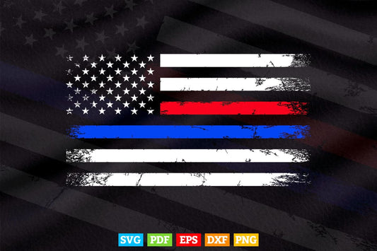 Thin Blue Line & Thin Red Line Svg Cricut Files.