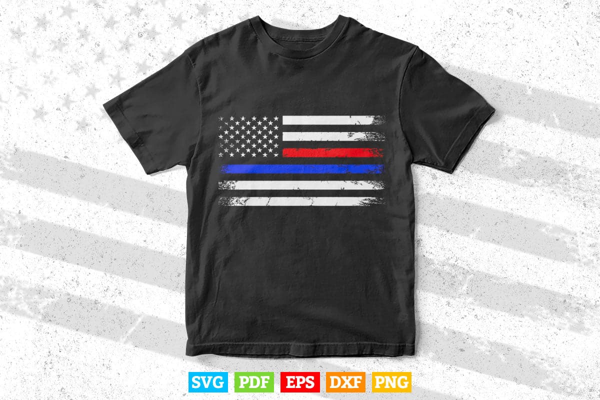 Thin Blue Line & Thin Red Line Svg Cricut Files.