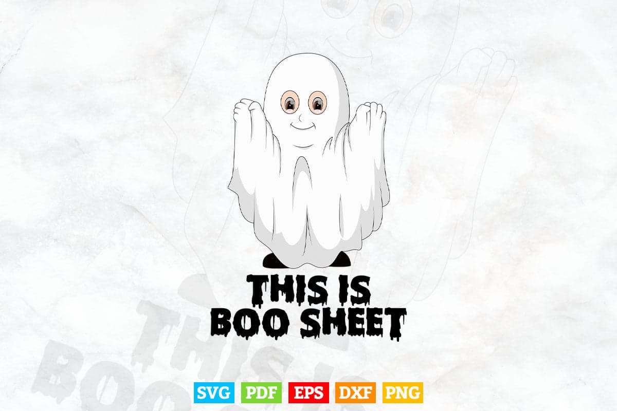This Is Boo Sheet Ghost Retro Halloween Costume Svg T shirt Design.