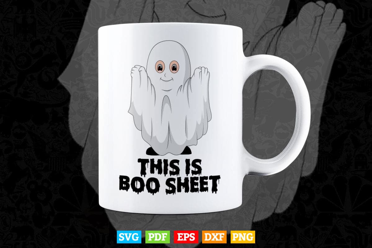 This Is Boo Sheet Ghost Retro Halloween Costume Svg T shirt Design.
