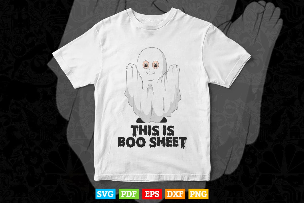 This Is Boo Sheet Ghost Retro Halloween Costume Svg T shirt Design.