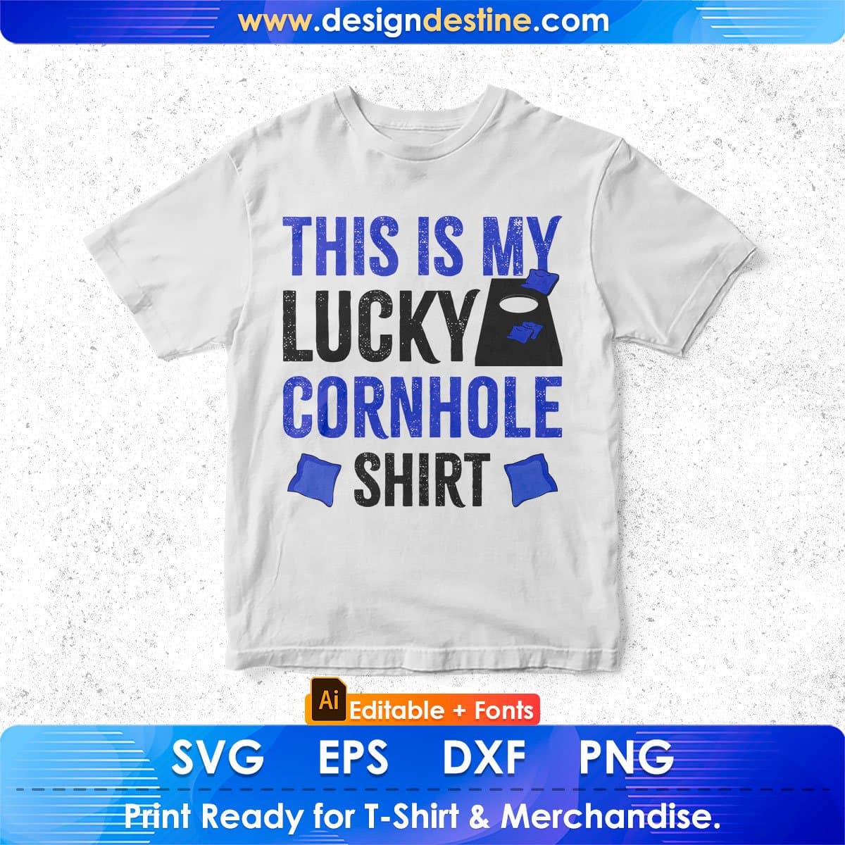 This is My Lucky Cornhole Shirt Editable T shirt Design In Ai Svg Png Cutting Printable Files