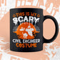 This Is My Scary Civil Engineer Costume Happy Halloween Editable Vector T-shirt Designs Png Svg Files
